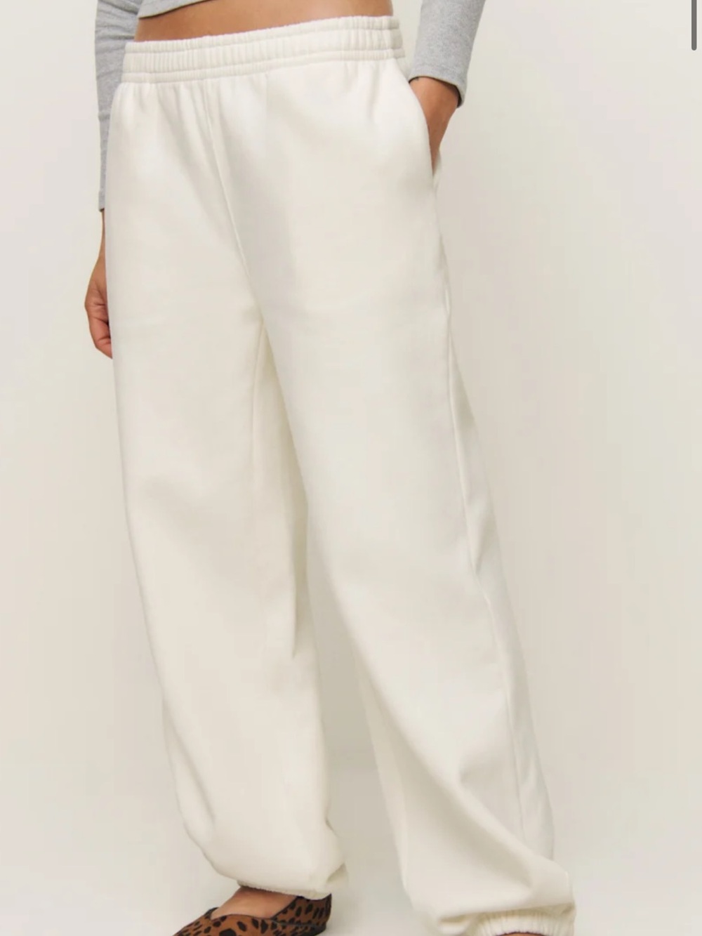Reformation Cream Sweat Pants